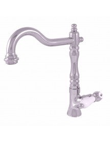 Robinet tap rétro laiton chromé avec poignée en céramique