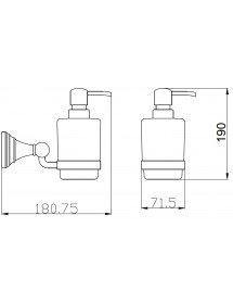 Distributeur de savon rétro MORAVA en céramique 18,1x7,15 x19 cm Distributeur de savon rétro MORAVA en céramique 18,1x7,15 x19 cm