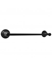 Porte-serviette rétro mural MORAVA en laiton noir 65,05x7,85 x5,95 cm