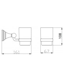 Porte-verre rétro MORAVA en céramique 16,1x6,7 x10,8cm Porte-verre rétro MORAVA en céramique 16,1x6,7 x10,8cm