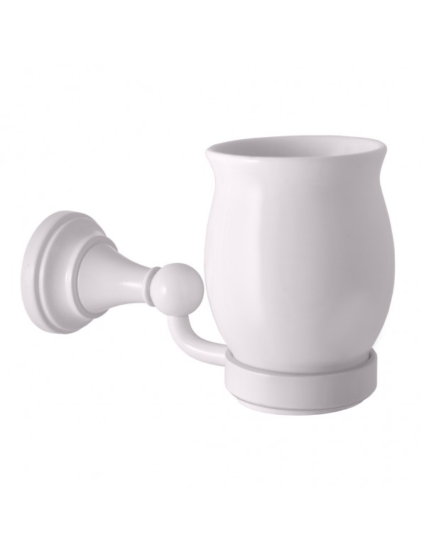 Porte-verre rétro MORAVA en laiton blanc 16,1x6,7 x10,8cm Porte-verre rétro MORAVA en laiton blanc 16,1x6,7 x10,8cm