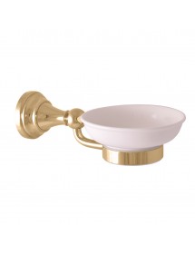 Porte-savon rétro MORAVA en laiton doré 19x11 x6,45 cm