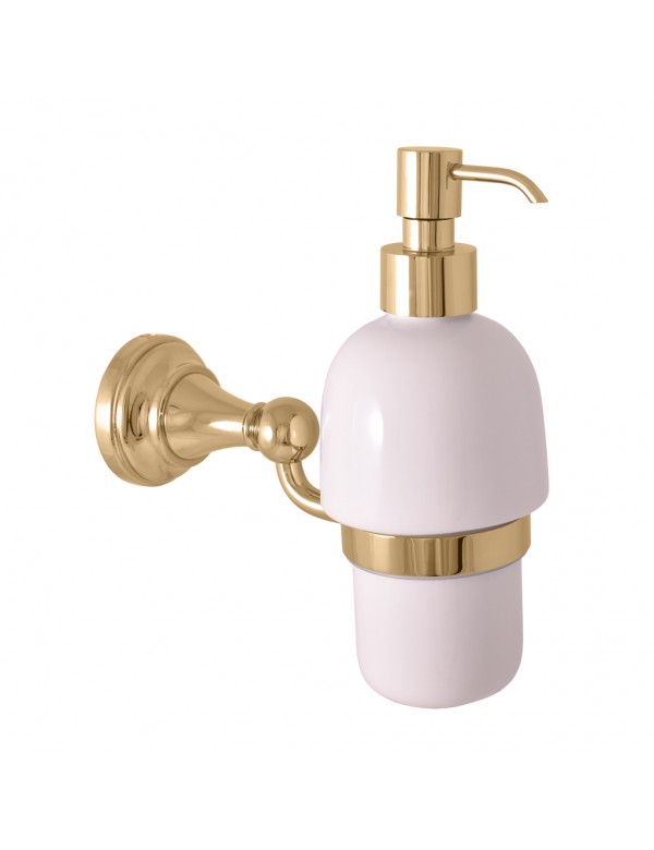 Distributeur de savon rétro MORAVA en laiton doré 18,1x7,15 x19 cm Distributeur de savon rétro MORAVA en laiton doré 18,1x7,15 x19 cm