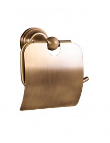 Dérouleur papier toilette rétro MORAVA en laiton bronze 13,65x 7,85 x14,55 cm