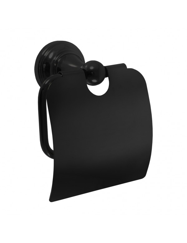 Dérouleur papier toilette rétro MORAVA en laiton noir 13,65x 7,85 x14,55 cm Dérouleur papier toilette rétro MORAVA en laiton noir 13,65x 7,85 x14,55 cm