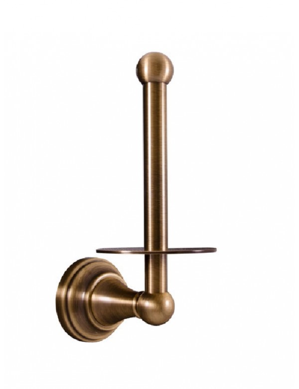 Dérouleur papier toilette vertical rétro MORAVA en laiton bronze 10,6x8 x20,3 cm Dérouleur papier toilette vertical rétro MORAVA en laiton bronze 10,6x8 x20,3 cm