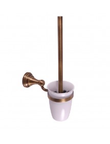 Brosse de toilette rétro MORAVA en laiton bronze 6,5x 36,8 cm
