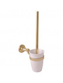 Brosse de toilette rétro MORAVA en laiton doré 6,5x 36,8 cm