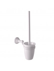 Brosse de toilette rétro MORAVA en laiton blanc 6,5x 36,8 cm