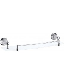 Etagère murale de douche avec rail rétro MORAVA en verre 50x14x7,6 cm