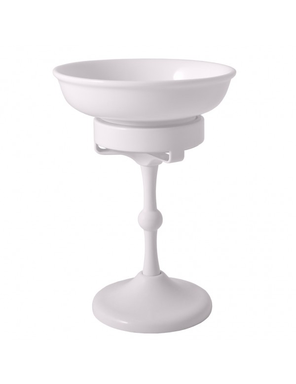 Porte-savon à poser rétro MORAVA en laiton blanc 10,9x 15 cm Porte-savon à poser rétro MORAVA en laiton blanc 10,9x 15 cm