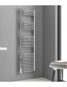 Radiateur sèche-serviette électrique thermostatique NILE en chrome H. 118cm