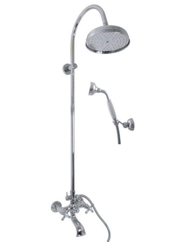Colonne de douche MORAVA en laiton chromé avec douchette 108 cm Colonne de douche MORAVA en laiton chromé avec douchette 108 cm
