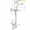 Mitigeur lavabo COLORADO en laiton blanc sans siphon