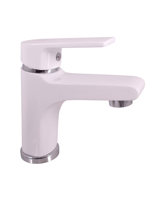 Mitigeur lavabo COLORADO en laiton blanc sans siphon Mitigeur lavabo COLORADO en laiton blanc sans siphon