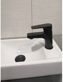 Mitigeur lavabo COLORADO en laiton noir sans siphon