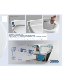 Pack WC à poser sans bride Rimless NENY 58x41,5x35 cm