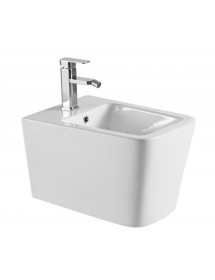 Bidet blanc suspendu BOFY en porcelaine 53x36,5x31,5 cm