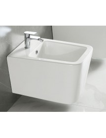 Bidet blanc suspendu BOFY en porcelaine 53x36,5x31,5 cm