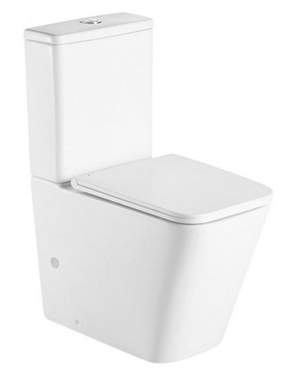 Ensemble Cuvette WC sans bride Rimless à poser SEAN - avec abattant et réservoir