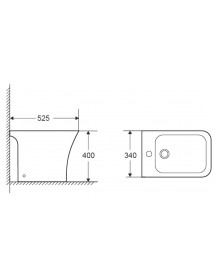 Bidet BTW à poser AMPIFOLIS 52,5x34x40 cm Bidet BTW à poser AMPIFOLIS 52,5x34x40 cm