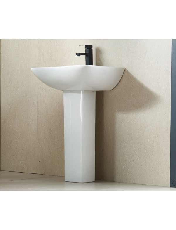 Lavabo colonne AMPIFOLIS 56x45x85 cm en porcelaine Lavabo colonne AMPIFOLIS 56x45x85 cm en porcelaine