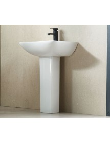 Lavabo colonne AMPIFOLIS 56x45x85 cm en porcelaine