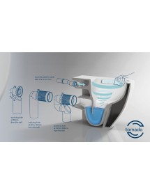 Cuvette WC à poser Tornado ZINA - avec abattant à frein de chute