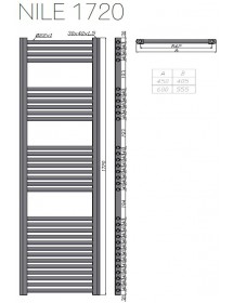 Radiateur sèche-serviette design vertical NILE 45x172 cm Radiateur sèche-serviette design vertical NILE 45x172 cm