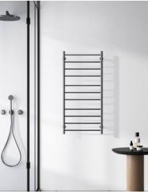 Radiateur sèche-serviette électrique TRUMPET noir mat H. 100 cm Radiateur sèche-serviette électrique TRUMPET noir mat H. 100 cm