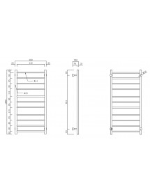Radiateur sèche-serviette électrique TRUMPET chromé H. 100 cm Radiateur sèche-serviette électrique TRUMPET chromé H. 100 cm