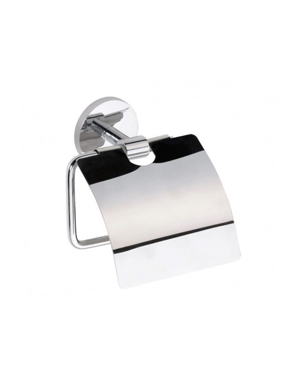 Dérouleur papier toilette avec couvercle ALFA en zinc 5,5 x13,5x13,8cm