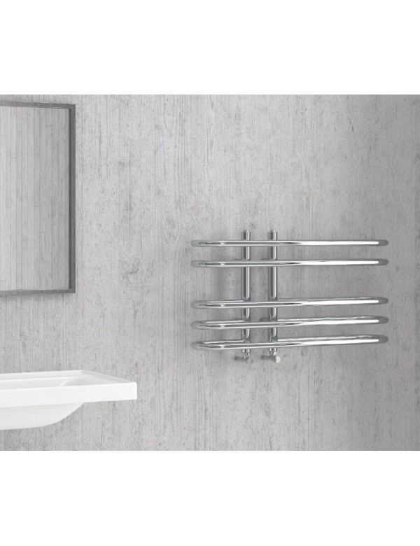 Radiateur sèche-serviette design vertical DORA 70x40 cm en chrome Radiateur sèche-serviette design vertical DORA 70x40 cm en chrome
