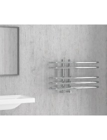 Radiateur sèche-serviette design vertical DORA 70x40 cm en chrome