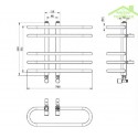 Radiateur sèche-serviette design vertical DORA 70x40 cm en chrome 