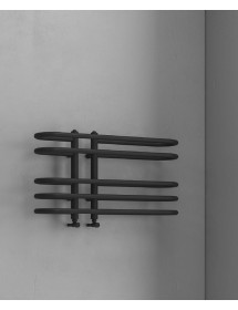 Radiateur sèche-serviette design vertical DORA 70x40 cm noir mat