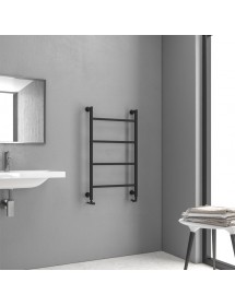 Radiateur sèche-serviette vertical DESIGN 6 9,3x56x90 cm en laiton noir mat