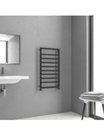 Radiateur sèche-serviette vertical DESIGN 7 10,7x50x90 cm en laiton noir mat