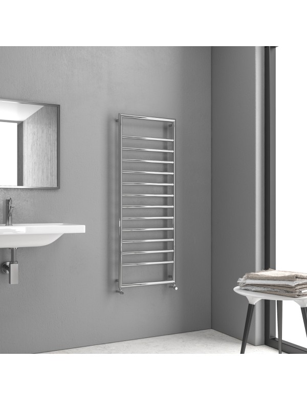 Radiateur sèche-serviette vertical DESIGN 7 10,7x50x1300 cm en laiton chromé