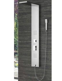 Colonne de douche hydromassante ERATO en acier inoxydable 133 cm