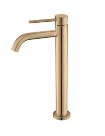 Mitigeur lavabo haut ARTEMIS en acier rose gold H. 30,4cm