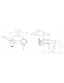 Mitigeur lavabo mural encastrable ARTEMIS