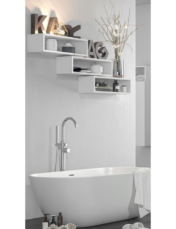 Mitigeur baignoire sur pied ARTEMIS avec douchette en chrome Mitigeur baignoire sur pied ARTEMIS avec douchette en chrome