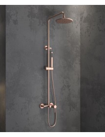 Colonne de douche ARTEMIS avec douchette en inox rose gold H. 122 cm