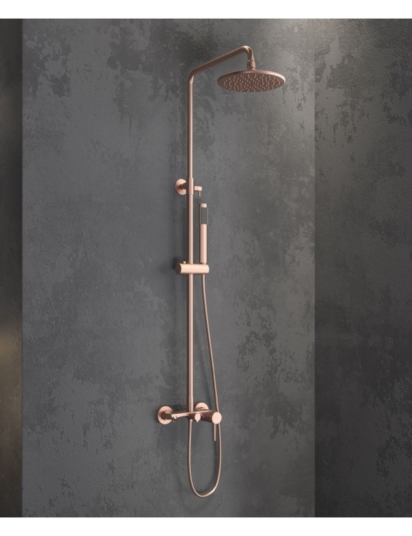 Colonne de douche ARTEMIS avec douchette en inox rose gold H. 122 cm Colonne de douche ARTEMIS avec douchette en inox rose gold H. 122 cm