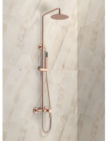 Colonne de douche ARTEMIS avec douchette en inox rose gold H. 122 cm
