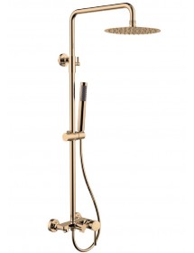 Colonne de douche ARTEMIS avec douchette en inox rose gold H. 122 cm