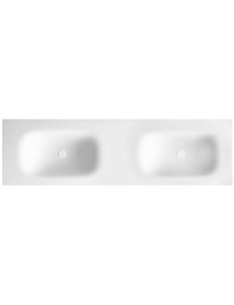 Grand lavabo double sans trou à encastrer SPACE en solid surface 175x46x16 cm Grand lavabo double sans trou à encastrer SPACE en solid surface 175x46x16 cm