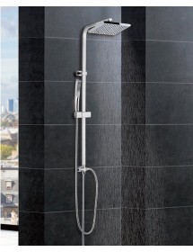 Set de douche murale VASILEIA avec douchette en chrome 101,5cm