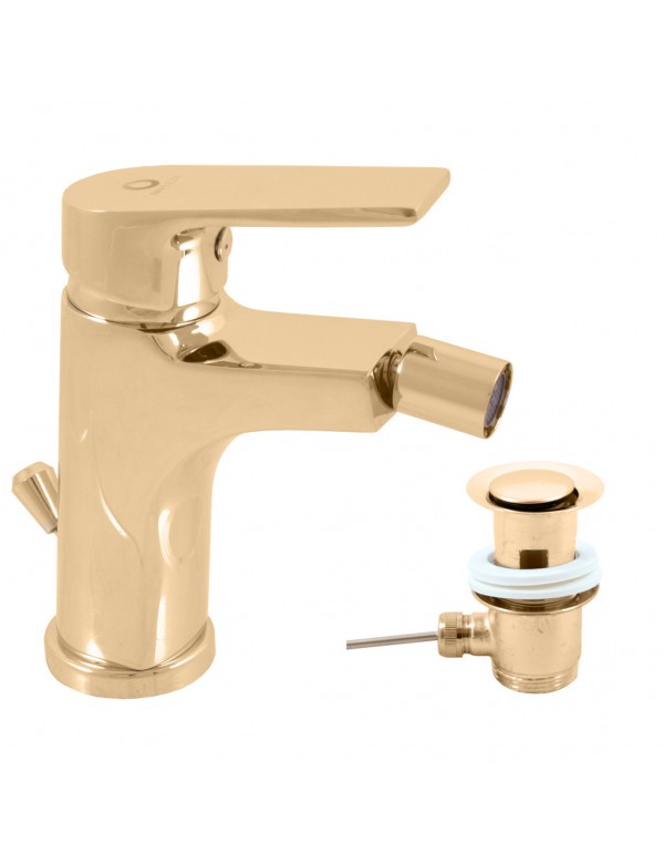 Mitigeur bidet COLORADO en laiton doré avec siphon Mitigeur bidet COLORADO en laiton doré avec siphon